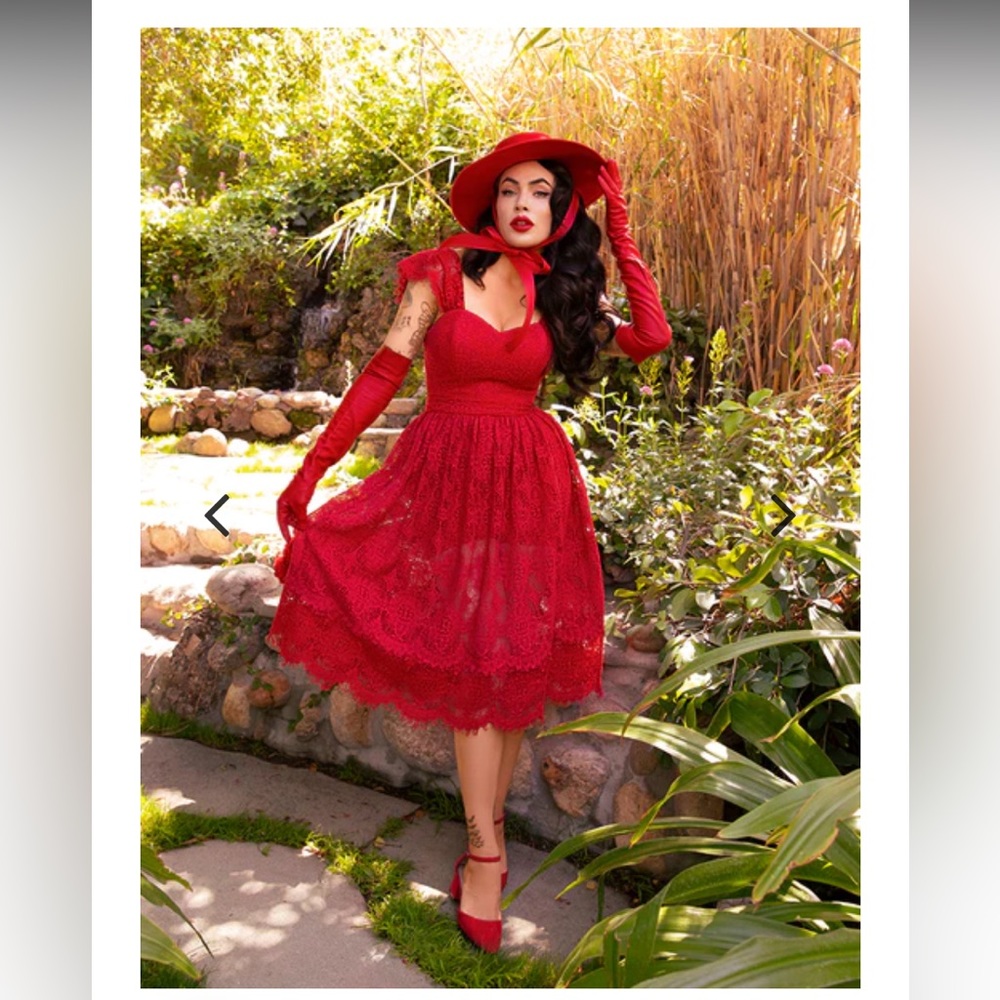 LFEN Southern Gothic Skirt Crimson SZ S - Picture 2 of 4